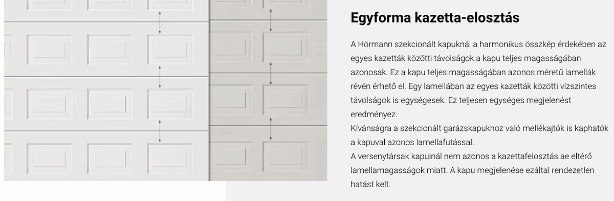 Szekcionált garázskapu