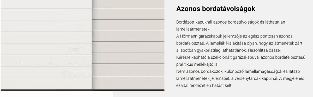Szekcionált garázskapu