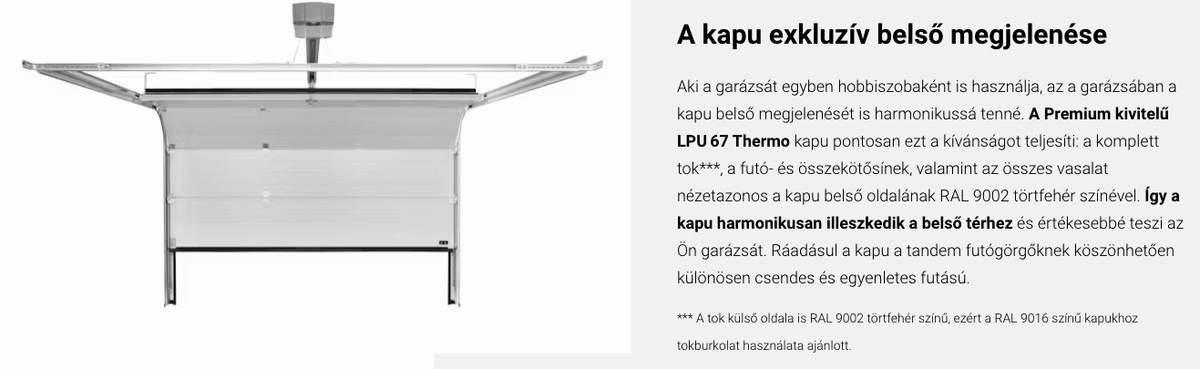 Szekcionált garázskapu