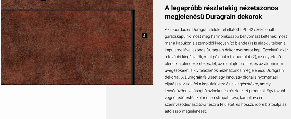 Szekcionált garázskapu