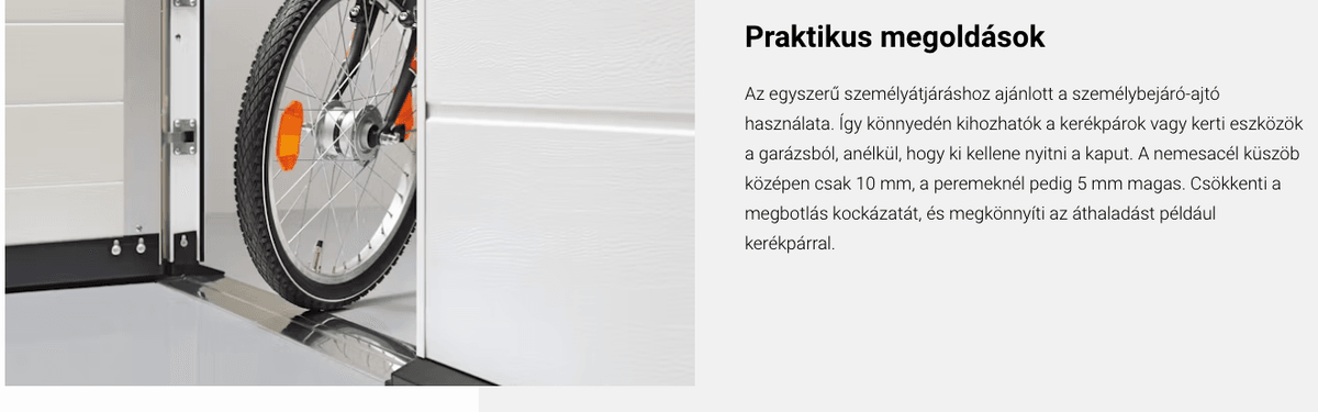 Szekcionált garázskapu