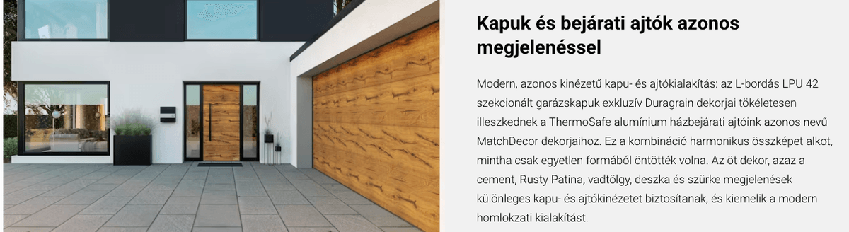 Szekcionált garázskapu